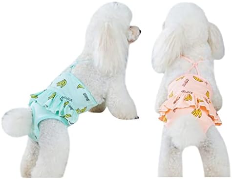 2 יחידות כלב פיסיולוגי תחתוני בננה הדפסת גור וסת גרבים תחתוני מכנסיים כלב שמלות לכלבים בחום תקופת