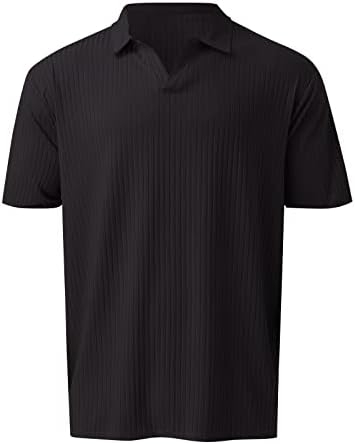חולצה נוחה של גברים מזדמנים חולצת גולף חולצה רטרו צבע רחוב חיצוני שרוולים קצרים בגדי הדפסה כפתורים