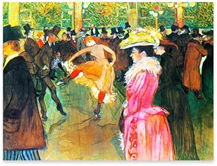 Zzpt Henri de Toulouse Lautrec Canvas הדפסי אמנות - ב- Moulin Rouge The Dance Pirsters Poster - עיצוב קיר