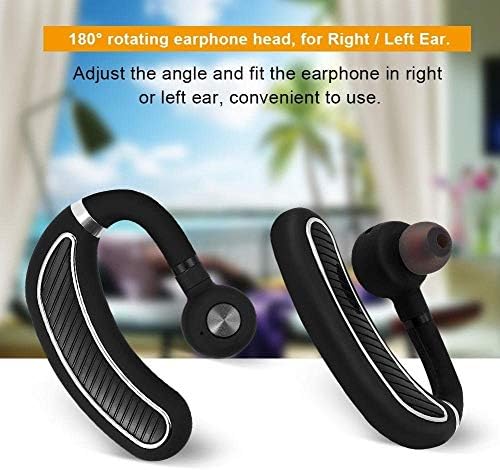 Qiyuds אוזניות Bluetooth ， אוזניות Bluetooth יחיד אלחוטית אלחוטית אוזניות Bluetooth אוזניות,