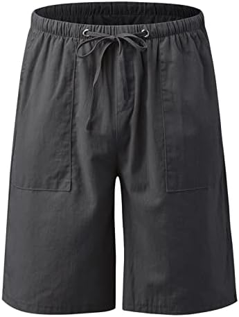 מכנסי פשתן כותנה לנשים מזדמנים מכנסיים קצרים במותניים בקיץ רופפים מכנסיים קצרים בטרקלין נוחים מכנסי