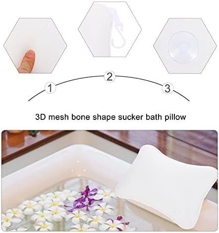 Zerodeko 2 PCS 3D כרית אמבטיה רשת מעשית פראייר צורת עצם אמבטיה כרית ספא