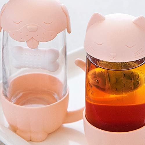כוסות שתייה, סינון יצירתי כוס תה מקסים חליטת תה נייד הפרדת מים כוס זכוכית עמידה למשרד ביתי
