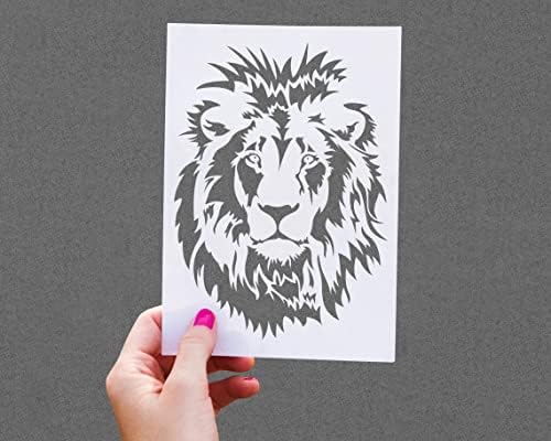 סטנסיל פנים אריות לציור - חיתוך לייזר לשימוש חוזר של 14 מיליאר שבלון - תבנית ציור אמנות קיר ציור סטנסיל מלאכה