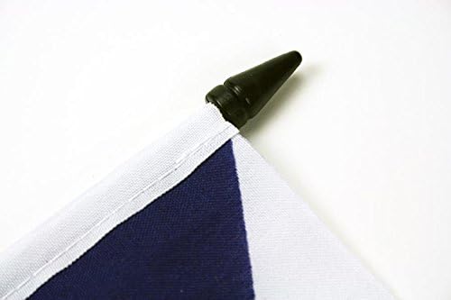 דגל AZ Moravia שולחן דגל 5 '' x 8 '' - דגל שולחן מורבי 21 x 14 סמ - מקל פלסטיק שחור ובסיס