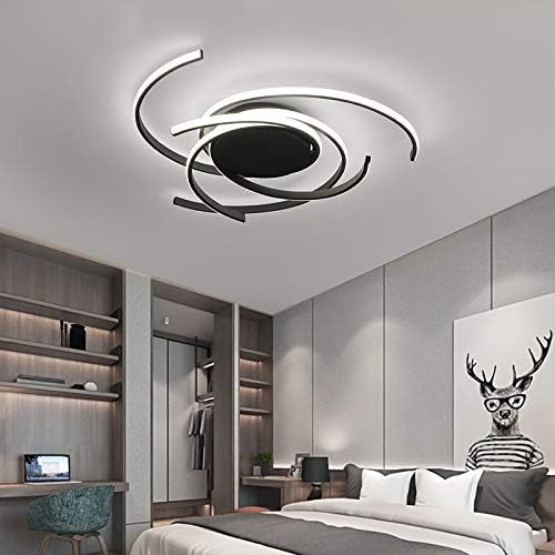 Mxiaoxia שחור משטח אידיאלי רכוב אורות תקרה LED לסלון למנורת תקרת אלומיניום בחדר שינה