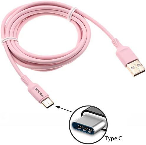 כבל USB -C אורך C כבל טעינה ורוד טעינה ורוד חוט חשמל סוג C מטען מהיר תואם ל- OnePlus 9-9 Pro - Nord N10 5G - Nord