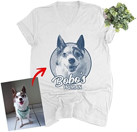 חולצות כלבים מפוארות חולצות כלבים מחולקות חולצות צווארון v- חולצה בהתאמה אישית טיזים גרפיים לכלב אמא