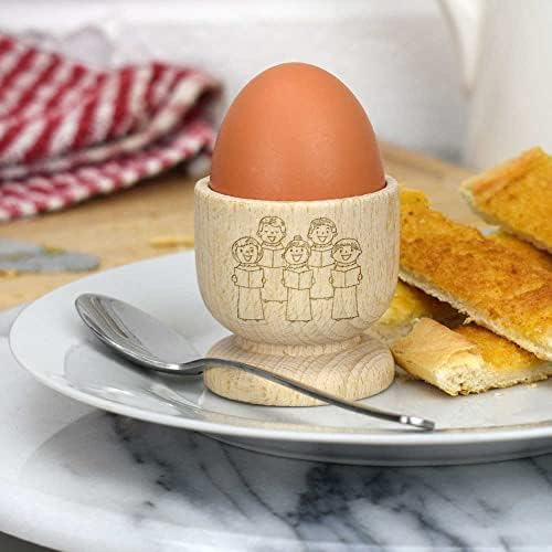 אזידה 'זמרי קרול' כוס ביצה מעץ