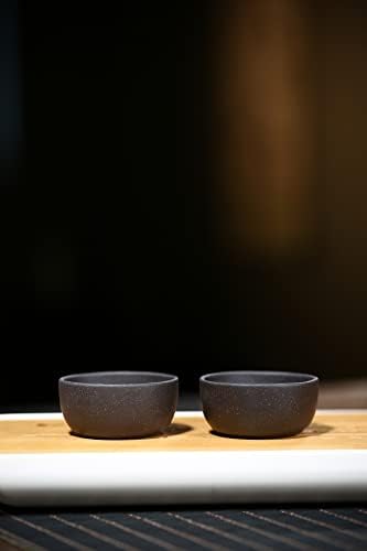 Yxhupot teapot 200 מל סיני yixing חימר זישה סט של 4 כוסות גונגפו סיר שחור סיר שופף תה רופף