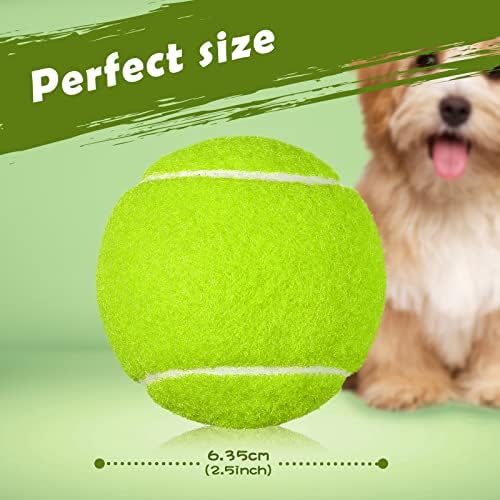 חבילה של 20 כדורי טניס לכלבים בגודל 2.5 אינץ 'כדור כלבים מחמד לכלבים גדולים, כלבים בינוניים וכלבים קטנים