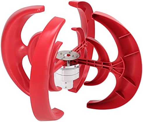 ערכת טורבינת רוח פאפייסי, 600 וואט שכבה כפולה אדומה 4 להב רוח ציר אנכי גנרטור מגנט קבוע גנרטור טורבינת