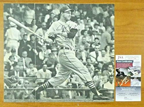 STAN MUSIAL BASEBLALB HOF חתום בתצלום מגזין 10.5x12 עם JSA COA - תמונות MLB עם חתימה