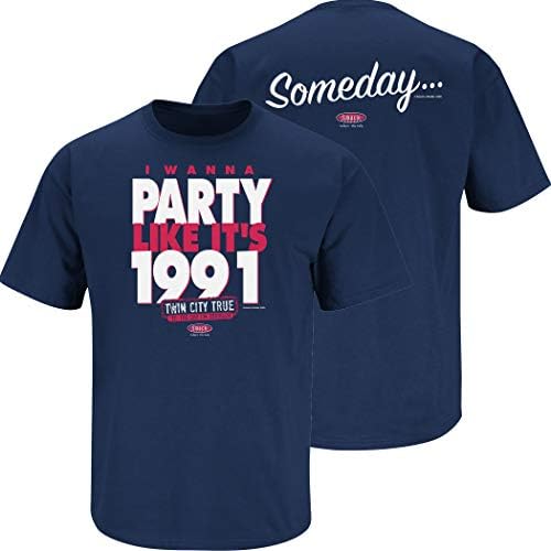 מעריצי הבייסבול של לבוש מינסוטה. אני רוצה לחגוג כמו שזה 1991. חולצת טריקו של חיל הים