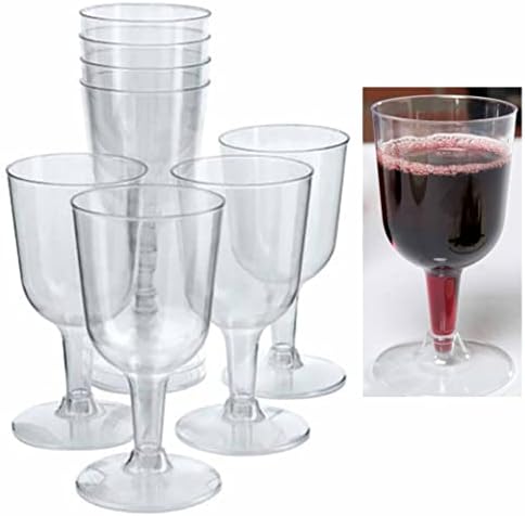 8 מחשב פלסטיק כוסות יין כוסות שמפניה חליל חד פעמי 6.46 עוז חתונה ברור
