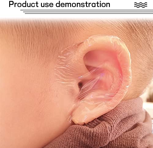 100 חתיכות מדבקות אוזניים אטומות למים לתינוק, מגן על אוזניים אטומות למים, כיסויי אוזניים למקלחת
