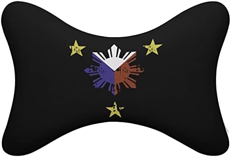 כוכב דגל פיליפיני 2 יחידות צוואר רכב כריות נושמות כרית ראש רכב נשימה כרית מושב מכונית נוחה מתאימה לכל הרכבים