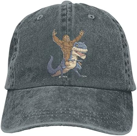 ביגפוט שדוב רכיבה דינוזאור בייסבול כובעי מצחיק יוניסקס רך קסקט כובע אופנה ג ' ינס כובע בציר מתכוונן שחור