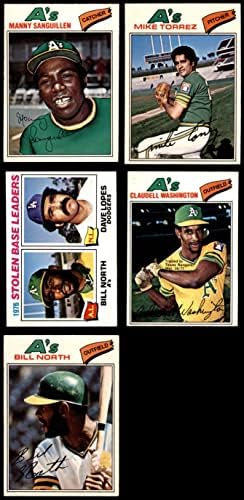 1977 קבוצת האתלטיקה של O-Pee-Chee Oakland קבעה את אתלטיקה של אוקלנד VG/EX Athletics