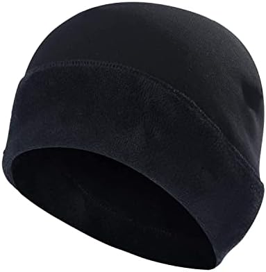 Sunmeci Beanie & Neck Harter - Gleece Gleece Slouchy כובע חורף רך מסכת סקי שחור
