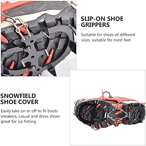 נעל סיליקון Besportble 1 זוג - על כיסויי נעליים של שלג מטפסות על נעליים אנטי ממוסמרות
