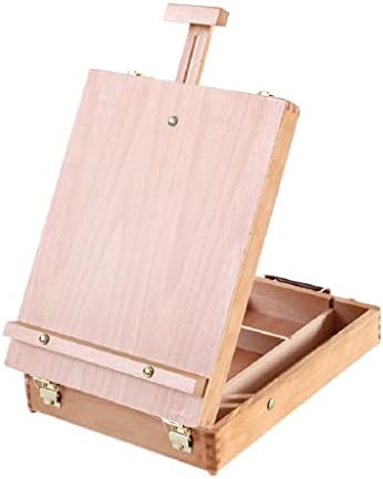 SAWQF ניידים מגירת עץ שולחן שולחן שולחן עבודה שולחן כן ציור קופסאות ציור ציור אמנות רב -פונקציונלי