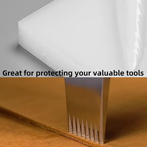 לוח חיתוך WUTA PVC PVC כלי מלא של מחצלת גומי לבן לחותמת חותמת אגרוף, 8 אינץ 'x4.8 אינץ'