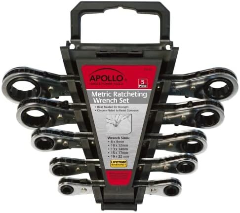 כלים של אפולו 5 חלקים מטרי פלדה מפתח מפתח ברגים כולל 5 ברגים מחגרות במארז שחרור מהיר לתא המטען, המוסך