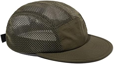 Clakllie Mens Mess CAP BASBALL 5 פאנל שוליים שטוחים כובעי כובעי קיץ נושמים כובע ספורט קל משקל כובע אבא