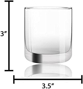 כוסות ויסקי קריסטל מיושן, מצוין עבור קוקטייל ויסקי סלעים כוס זכוכית 10 אונקיה בר זכוכית סט של 2