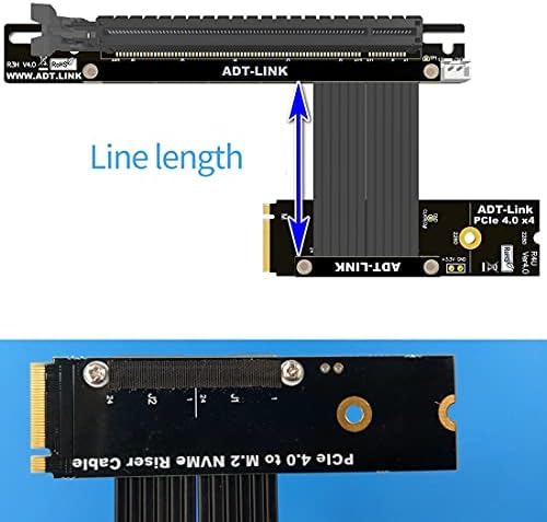 ADT-Link M.2 NVME מקש M ל- PCI Express 4.0 X16 מתאם מארח תמיכה בכבל