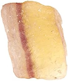 Gemhub גביש טבעי לא חתוך פלואוריט צהוב אבן ריפוי 125.20 סמק קישוט פנינה מוסמכת מחוספסת, ליטוש, עטיפת