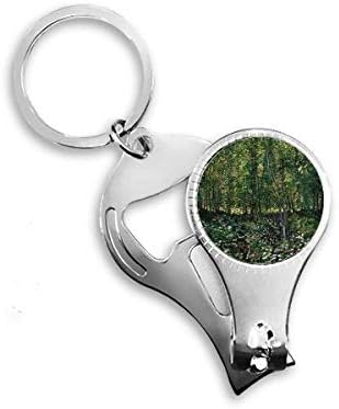נוף פרחי יער עץ איור איור ציפורניים טבעת ניפר מפתח שרשרת בקבוק פתיחת בקבוק