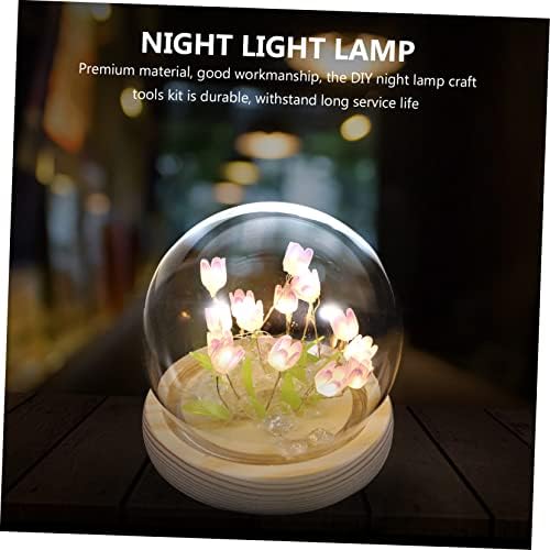 אוסלאדי 4 סטים צבעוני המיטה לילה אור עשה זאת בעצמך אור ערכת צבעוני מנורת יום הולדת הווה זכוכית
