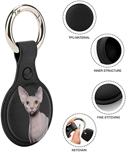 ייחודי חסר שיער חתול מגן מקרה כיסוי עבור תגי אוויר מאובטח מחזיק עם מפתח טבעת אבזרים