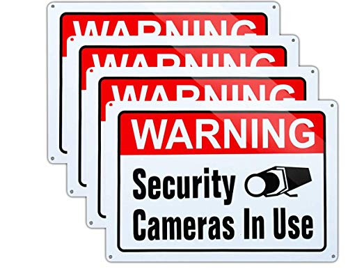 פיקוח וידאו בשימוש שלט, מצלמות אבטחה אזהרות בשלט שימוש, דיו UV גדול בגודל 10x14 אינץ 'מודפס לבית