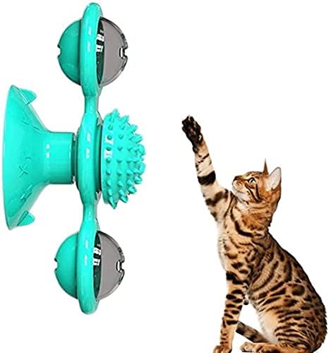 טחנת רוח אינטראקטיבית לחתול טחנת רוח ניידת מברשת שיער מברשת שיער שפיכת עיסוי כוס יניקה כוס קטניפ