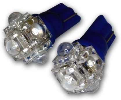 מחוון LEDATI-T10-B5 מחוון LED נורות LED נורות T10 T10, 5 סט שטף כחול 2-PC סט