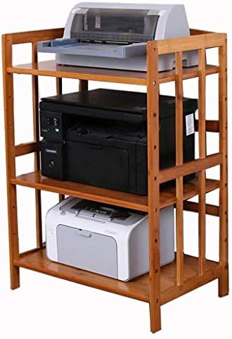 MM 3 שכבות מדף אחסון מדפי עץ, מתלה אחסון של מכונת צילום משרדי, מדף מדפסת, מדף אחסון מטבח, מתלה תנור