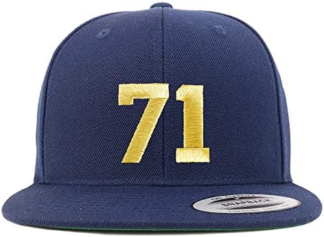 טרנדי הלבשה חנות מספר 71 זהב חוט שטוח ביל סנאפבק בייסבול כובע
