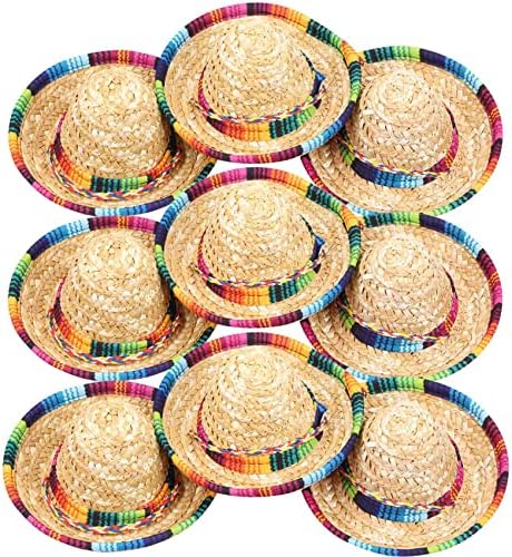 10 יחידות מיני מקסיקני כובע סומבררו מסיבת כובעי 5.9 ב פיאסטה קישוטי מגבעת לכלבים, חתולי ספקי צד