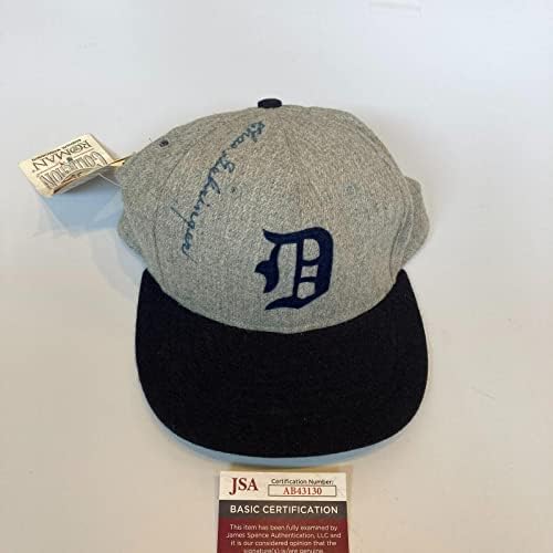צ'רלי גרינגר חתם על כובע בייסבול של דטרויט טייגרס כובע בייסבול JSA COA - כובעי MLB עם חתימה