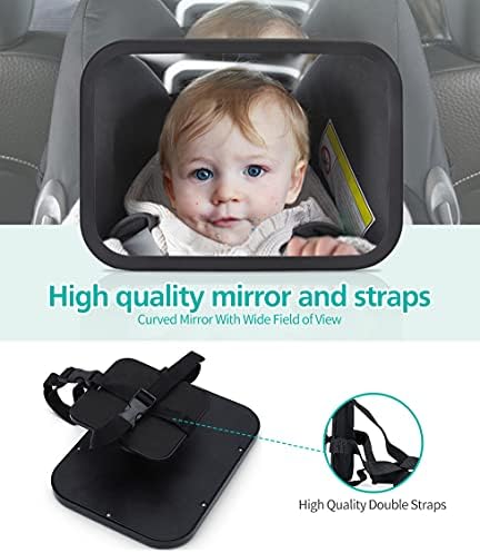 מראה מכונית לתינוק, 1 חבילה/2 חבילה מראה מושב מכונית בטיחותית גדולה, מראה מושב מכונית לתינוק לילד תינוקות אחורי