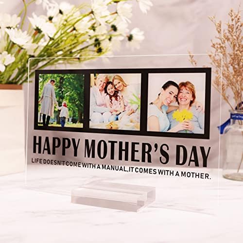 מתנת יום האם של Souleather מתנה/אמא מסגרת צילום שלט אקרילי/קופסת מתנה ליום האם/סבתא מתנה רעיון לכרטיס