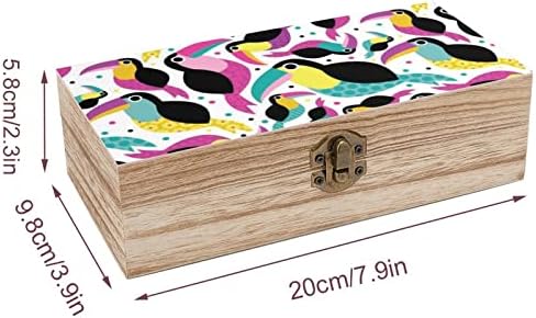 Nudquio Tucan Birds Colorpul Colorpual Storage Box עם מנעול רטרו לצילומי תכשיטים שמור על מתנות דקורטיביות