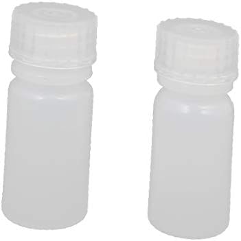 X-DREE 5 PCS 4 מל פלסטיק פה רחב מעבדה מדגם בקבוק בקבוק עבה לבקבוק לבן (Bottiglia di Reagente