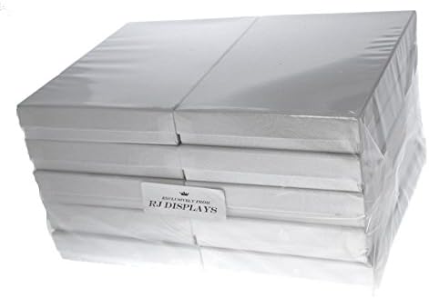 15 חבילות כותנה מלאת כותנה בצבע לבן נייר קרטון מתנה קופסאות קופיות וקופסאות קמעונאות גודל: 7 x 5 x 1-1/8 אינץ