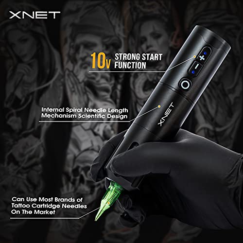 Xnet Elite G2 מכונת קעקוע אלחוטית עט סיבוב - עט קעקוע מנוע חסר תואר עט סוללה עם 2400mAh LED דיגיטלי