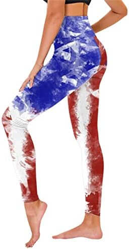 דגל אמריקאי 4 ביולי חותלות נשים מותניים גבוהות ארהב 4 ביולי מכנסי ג'וגר