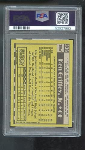 1990 Topps 336 Ken Griffey Jr. All-Star Rookie PSA 9 כרטיס בייסבול מדורג MLB MINT MINT